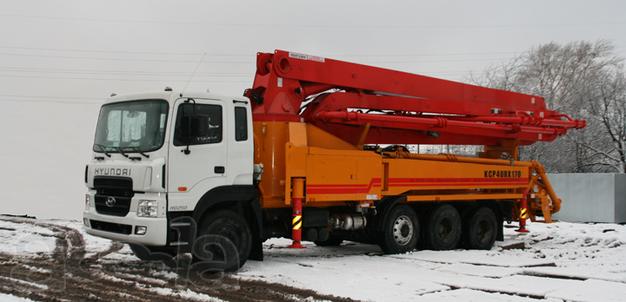 Аренда автобетонасоса от 13 до 56 метра. В Екатеринбурге и Свердловской области.