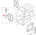 Стекло верхнее закаленное для экскаватора Hyundai R330LC -7, R450LC -7 (71N6-02630)