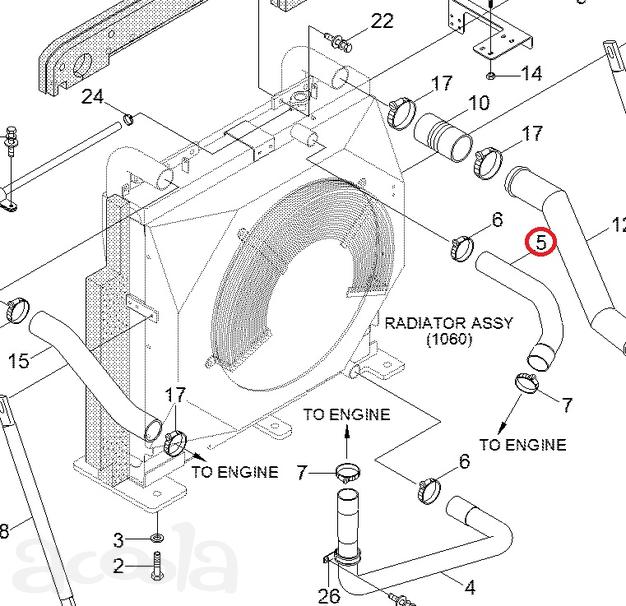 11Q8-41421-Патрубок Hyundai для R300LC-9SH